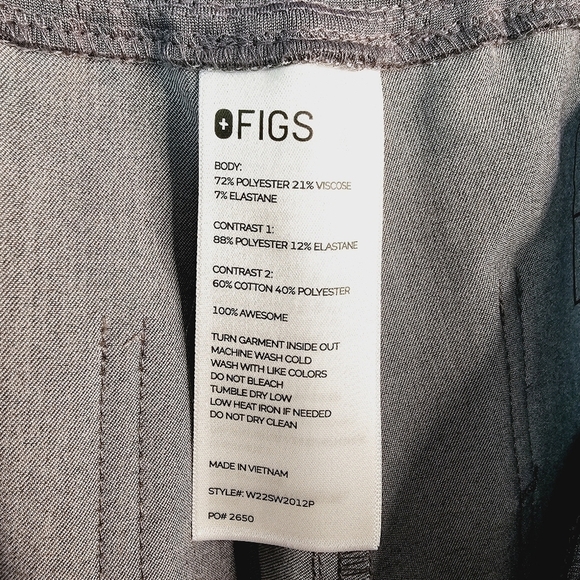 FIGS Gray Zamora Jogger Style Scrub Pants for Women, size Large - Picture 15 of 15